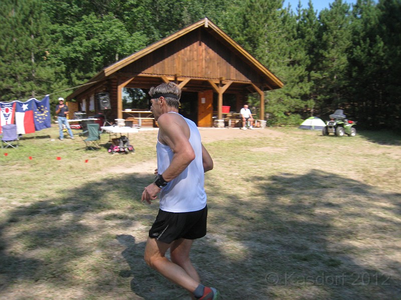 2012 North Country Run HM 0164.JPG - The 2012 North Country Run, a half marathon race through the beautiful Manistee National Forest in Michigan. August 25, 2012 a nice warm day for a run through the hills!